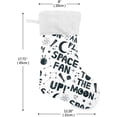 thumbnail image 2 of Coolnut 17.7 Inch Christmas Stockings, 1 PCS Space Lettering Presonalized Large Stocking Sock for Family Holiday Xmas Party Decorations, 2 of 7