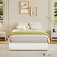 thumbnail image 4 of Minimalist Cloud Bed Frame - Soft Boucle Upholstery, Low Platform, Solidified Wood Legs, No Headboard, No Box Spring Needed, Quiet & Easy Assembly, 4 of 8