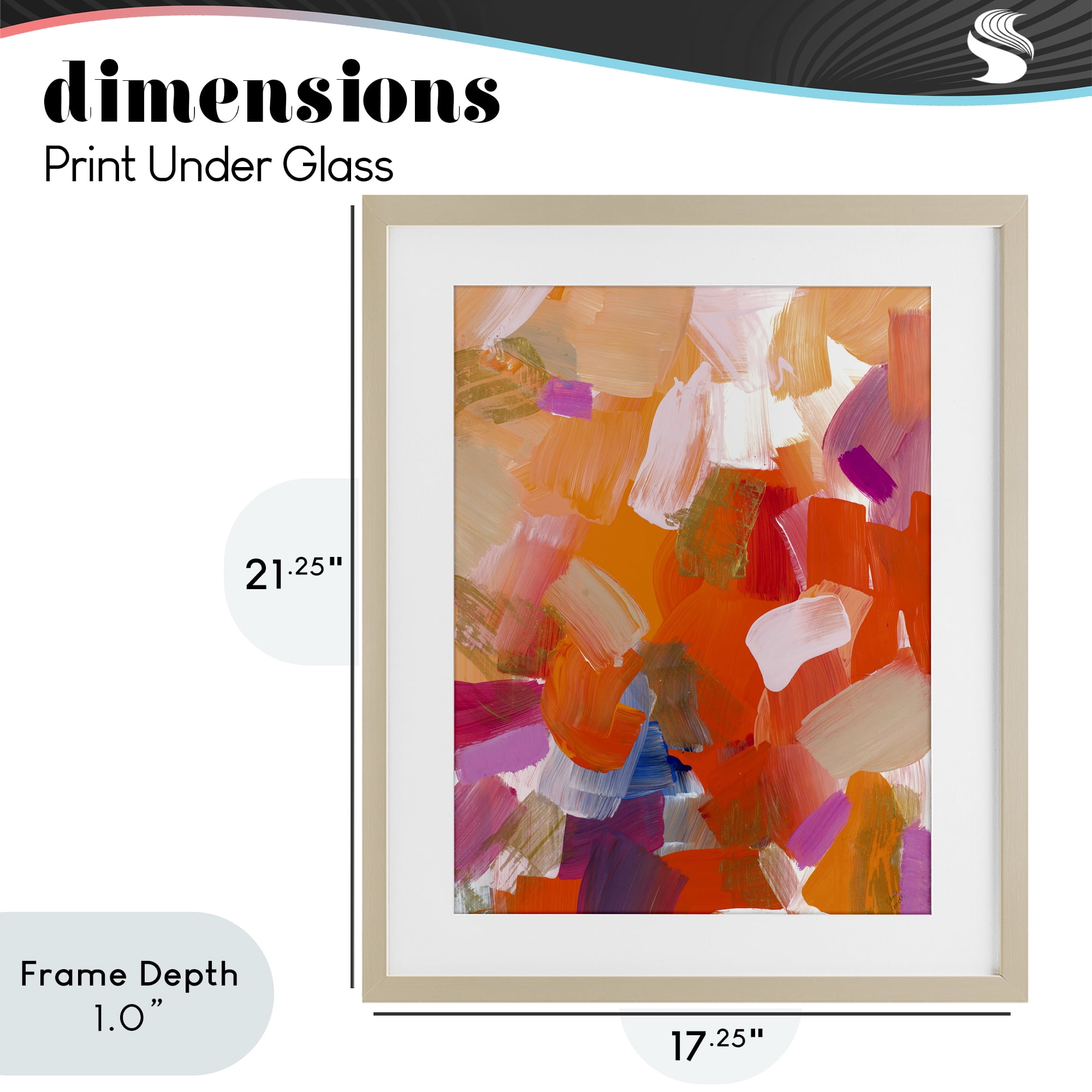 Stupell Industries Confetti Petals Abstraction Birch Framed Print Under Glass, design by Lanie Loreth