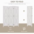 thumbnail image 4 of HOMCOM 3-Panel Privacy Screen with Foldable Design Wood Frame White 5.6FT, 4 of 10