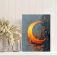 thumbnail image 2 of Fiery Crescent Moon Textured Oil Painting Canvas Print Wall Art for Living Room Bedroom Dining Room Office Hotel Lobby Cafe Decor, 2 of 8