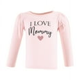 thumbnail image 3 of Hudson Baby Infant Girl Long Sleeve T-Shirts, Girl Mommy Pink Navy, 5 Toddler, 3 of 5