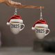thumbnail image 5 of Colgante Decorativo Navideño de Plástico Beige | Decoración Navideña | Pendientes Pequeños | Paquete de 2, 5 of 6
