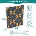 thumbnail image 6 of ALAZA Bows Print Hardcover 3 Ring Binder 1.5" Round Rings Interior Pockets Binders Organizer 1 Pack, 6 of 9