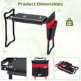 thumbnail image 3 of Costway Folding Sturdy Garden Kneeler Gardener Kneeling Pad & Cushion Seat Knee Pad Seat  Red, 3 of 11