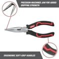 thumbnail image 5 of Hyper Tough 6-Inch Long Nose Plier with Ergonomic Comfort Grips, 5 of 12