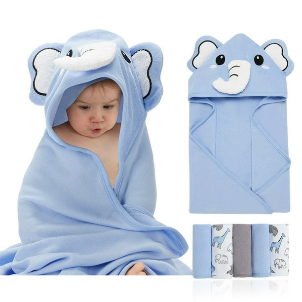 Bullpiano Baby Hooded Towels Toddler Towels with Washcloths Set Baby