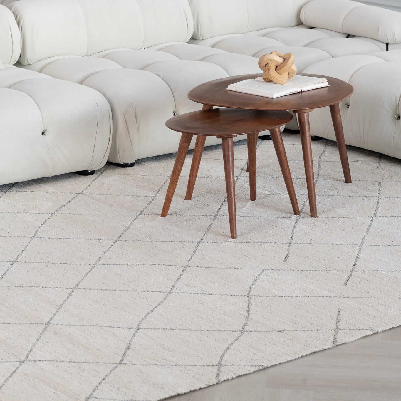 Rug Branch Casa Abstract Indoor Area Rug, Beige Cream, Modern - Living Room, Bedroom, Dining Room