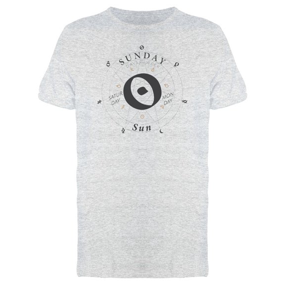 Sunday Sign Sun Heptagram Logo Tee Men's -Image by Shutterstock