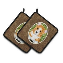 Carolines Treasures SS8710PTHD Corgi Pair of Pot Holders 7.5HX7.5W multicolor