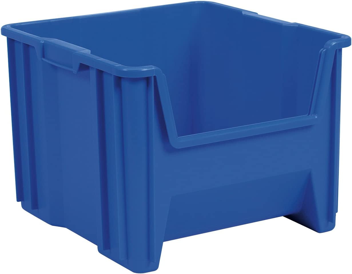 Akro Mils Heavy Duty Stackable Storage Bin Medium Size 12 x 16 410 x 29 310  Blue - Office Depot
