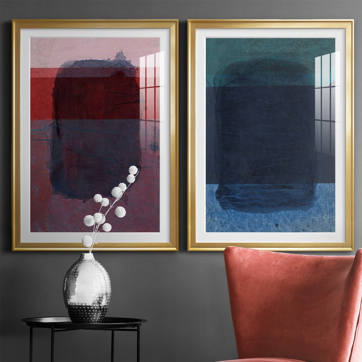 Wexford Home Remembering Rothko I Premium Framed Print, 30.5" x 42.5" - Ready to Hang, Gold (Set of 2)