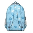 thumbnail image 3 of Blue Dog Paw Footprint Backpack for School,Cute School Bag,Schoolbag with Adjustable Shoulder Straps & Padded Back,16.9 Inch, 3 of 5