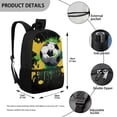 thumbnail image 5 of Uorisanigo Kids Mexican Flag Soccer Backpack School Bag Lightweight Travel or Sports Bags with Water Bottle Pockets Preschool Elementary Kindergarten Casual Daypack((17 inch), 5 of 6