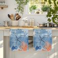 thumbnail image 4 of Navy Blue Coastal Kitchen Towels Set of 2, Starfish Coral Summer Beach Nautical Ocean Absorbent Dish Towels for Kitchen, Microfiber Hand Towel, Quick Drying Tea Towel for Cleaning Dishcloths, 4 of 7