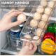 thumbnail image 4 of Portahuevos de plástico Totally Kitchen, organizador de nevera sin BPA con tapa y asas, contenedor de almacenamiento para nevera, bandeja para 18 huevos, transparente, 4 of 6