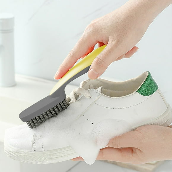 Multifunctional Shoe & Clothing Cleaning Brush with Soft & Hard Bristles, Non-Scratch Surface Cleaner for Home Use, Durable Household Cleaning Tool for Sneakers, Boots, Jackets & Upholstery Care