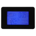 thumbnail image 1 of Reloj meteorológico multifunción con alarma electrónica, calendario perpetuo, temperatura interior y exterior, función de repetición, pronóstico del tiempo (negro), 1 of 2