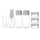 thumbnail image 2 of Juego de 8 Uds de botellas de aseo, juego de botellas cosméticas recargables a prueba de fugas, transparentes y vacías, para loción, crema líquida, 2 of 8