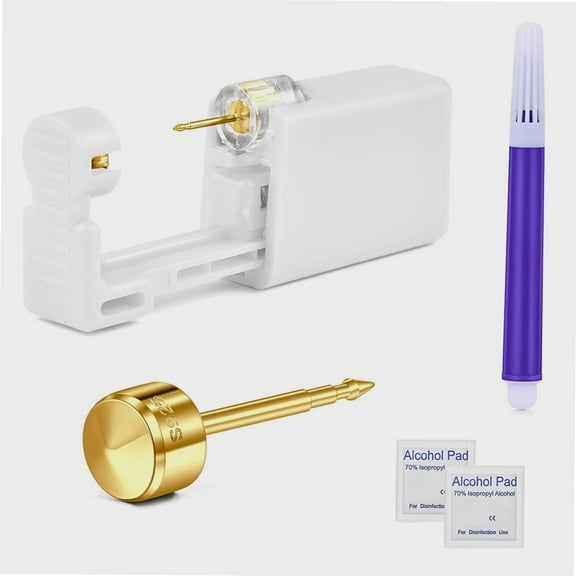 Ziediop Ear Piercing Kit with 925 Sterling Silver Earrings Stud