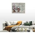 thumbnail image 2 of Farmhouse Flower Wall Art Country Rustic Colorful Floral Pictures Wall Decor Inspirational Hummingbird Canvas Prints Artwork Painting Home Decoration for Kitchen Bedroom Framed 12"x16", 2 of 6