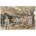 thumbnail image 3 of Abraham-Louis-Rodolphe Ducros 18x14 Black Modern Framed Museum Art Print Titled - Delay at the Grotte Delle Capre on the Border at Nemorosa and Fredda (1778), 3 of 5