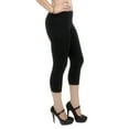 thumbnail image 2 of Vivian's Fashions Capri Leggings - Cotton, Misses Size (Black, 5X), 2 of 3