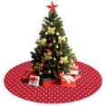 thumbnail image 3 of 48 Inch Christmas Tree Skirt – Velvet Plush Tree Mat, Soft Thickened Polyester with Red Ties, Single-Sided Printing, Available in 30in/36in/48in, Perfect for Holiday Xmas Tree Decoration, 3 of 7