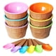 thumbnail image 3 of Juego de 36 cuencos para helado de diferentes colores, cuchara para helado, juego de vajilla, cuenco de dibujos animados para niños, 3 of 3