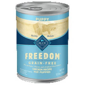 Blue Buffalo Freedom Grain Free Natural Puppy Wet Dog Food, Chicken 12.5oz cans (Pack of 12)