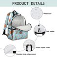 thumbnail image 4 of Football and Basketball Lightblue Pattern Cute School Backpack Bag for School with Padded Back and Adjustable Shoulder Straps 15.25"x11.5"x5.25", 4 of 5