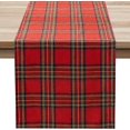 thumbnail image 2 of Softalker Camino de mesa de tartán a cuadros navideños – Cuadros de búfalo rojo Navidad resistente a las manchas lavable decoración de mesa para comedor/fiestas/decoración navideña, 13 x 70 pulgadas, 2 of 4