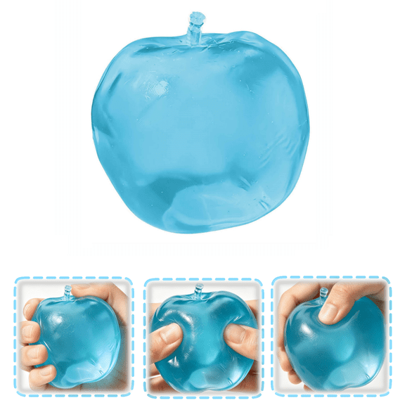 Apple Clear Maltose Squishy Toy, Slow Rising Soft Fruit Fidget Toy, Stress & Anxiety Relief Sensory Squeeze Toy, Cute Transparent Apple Desk Stress Ball for Adults Gift