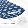 thumbnail image 2 of Plush Throw Pillow Covers, Beautiful King Penguin Pillow Cases with Invisible Zipper, Breathable Microfiber Pillow Cases Standard Size for Sleeping Bedroom Sofa Living Room 20x30, 2 of 5
