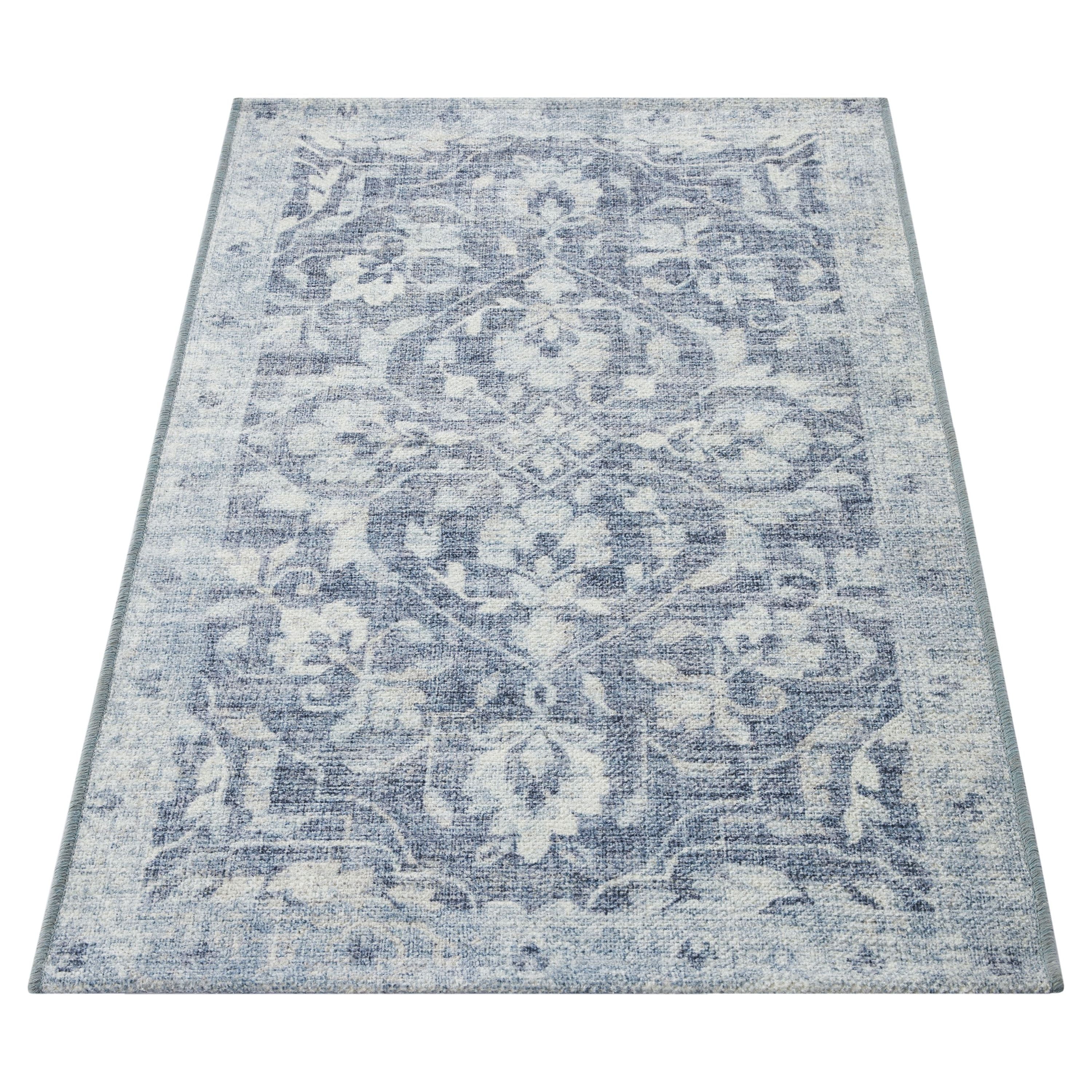 Free Form Box Print Rug-30X46 ALLIANCE PRINT RUG (並行輸入品)並行輸入 Free Form Box Print Rug-30X46 ALLIANCE PRINT RUG (並行輸入品) Blue