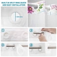 thumbnail image 2 of No Hook Shower Curtain with Built-in Rings - Easter Bunny Ears Washable Waterproof Fabric Bathroom Curtains for Hotel,Rentals, Stall 54 X 78 Inch , Spring Daisy Floral Color Plaid, 2 of 8