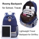 thumbnail image 5 of Linda mochila azul para adolescentes y niñas para la escuela, bolsa de computadora con carga USB, mochila para niños para viajes, 5 of 5