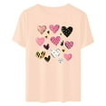thumbnail image 4 of Tnhcen "Women's Valentine's Day Casual Short Sleeve Heart Print T-Shirt – Round Neck Holiday Gift Tops S-L Plus Size Friendly Shirts", 4 of 6