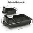 thumbnail image 5 of Dish Drying Rack, Expandable Dish Rack for Kitchen Counter, Stainless Steel Dish Drainer with Drainboard Set and Utensil Holder (Black), 5 of 9