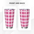 thumbnail image 3 of Salouo Plaid Heart Print 20oz Tumbler with Lid,Stainless Steel Vacuum Insulated Tumbler Durable Insulated Coffee Mug Thermal Cup with Splash Proof Sliding Lid-Straw Three-piece Set, 3 of 8