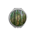 thumbnail image 1 of Green Forestry Science Nature Scenery Hand Compact Mirror Round Portable Pocket Glass, 1 of 3