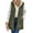 Army Green, variant on comerut Women Fall Winter Reversible Vest Coat Hooded Sleeveless Fleece Lining Jacket Solid Color Mid-length Waistcoat Long Warm Outerwear