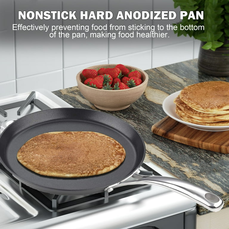 Cooks Standard 9.5-inch Crepe Pan Nonstick Hard Anodized Dosa
