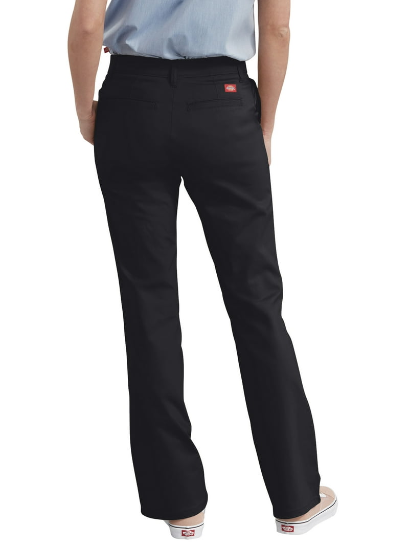 Dickies Women's Slim Fit Boot Cut Stretch Twill Pant