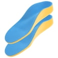 thumbnail image 4 of 1 par de plantillas de soporte para el arco, plantillas ortopédicas para pies planos con puntera interior y exterior para niños, talla 33-35 (azul y amarillo), 4 of 5