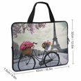 thumbnail image 2 of WERPE Flowers Eiffel Tower Laptop Bag Diving Fabric Tablet Cover Neoprene Soft Carrying Travel Case Idea 17inch, 2 of 5