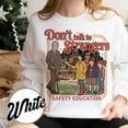 thumbnail image 3 of Don’t Talk To Strangers Sweatshirt, Merry Upside Down Crewneck, Retro 80s Monster Sweatshirt - Sizes S-5XL ,Art Print JSC, 3 of 6