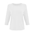 thumbnail image 1 of Playera George para Mujer, Escote Redondo, Manga 3/4 Blanco Talla EG, 1 of 4