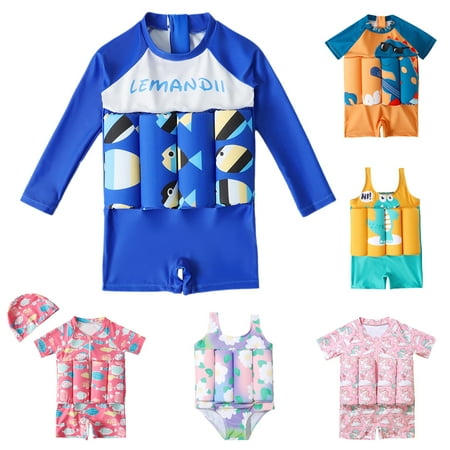 

GYRATEDREAM Floating Buoyancy Swimsuits One Piece Float Suit Swimwear for Kids 2-9 Years