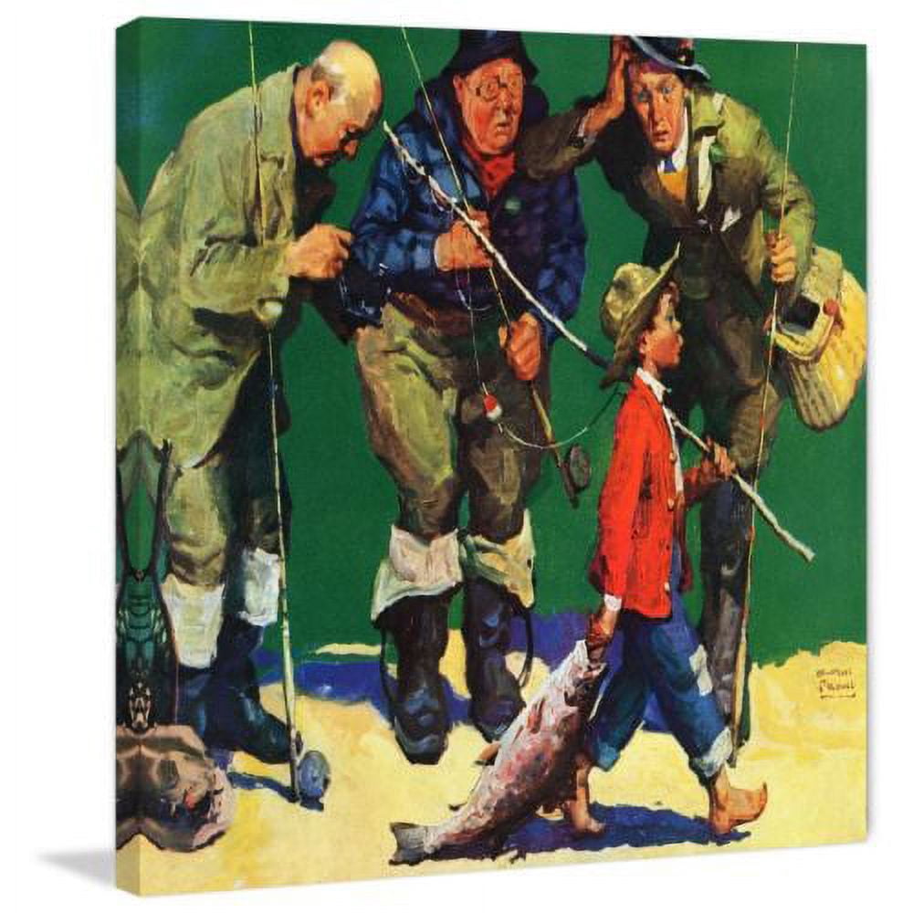 "The Best Fisherman" Painting Print on Wrapped Canvas